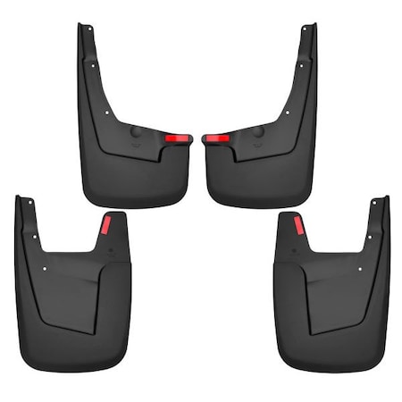 Husky Liners 19-C RAM 1500 EXCL OEM FENDER FLARES BLACK FRONT AND REAR WHEEL FRONT 58146